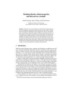 Modeling identity-related properties and their privacy