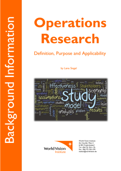 Operations Research: Definition, Purpose and