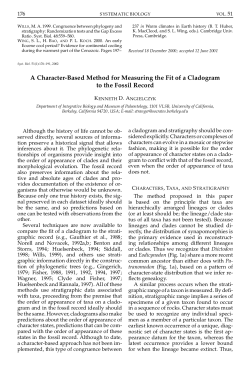 A Character-Based Method for Measuring the Fit of a Cladogram to