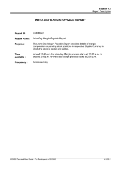 intra-day margin payable report