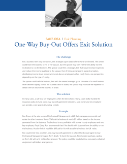 One-Way Buy-Out Offers Exit Solution