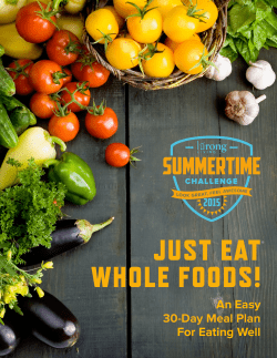 just eat whole foods! - Lurong challenge