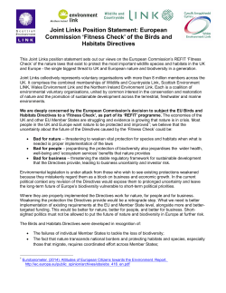 Joint Links Position Statement - Wildlife and Countryside Link