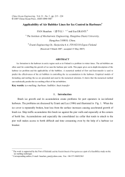 Applicability of Air Bubbler Lines for Ice Control in Harbours