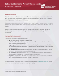 Eating Guidelines to Prevent Osteoporosis