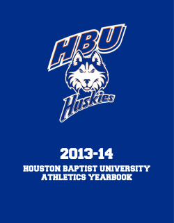 HOUSTON BAPTIST UNIVERSITY ATHLETICS YEARBOOK