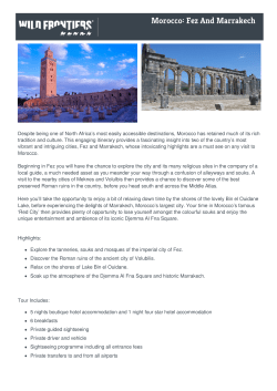 Morocco: Fez And Marrakech