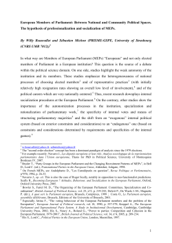 European members of Parliament: National