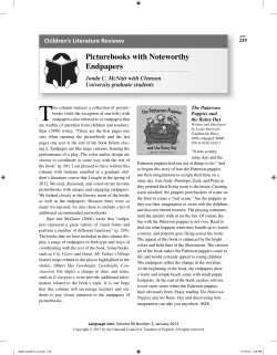 Picturebooks with Noteworthy Endpapers