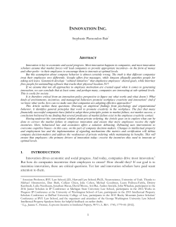 innovation inc. - Chicago IP Colloquium