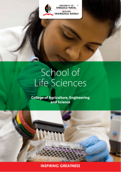 School of Life Sciences - College of Agriculture, Engineering and