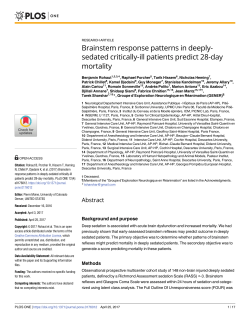 Brainstem response patterns in deeply-sedated critically-ill