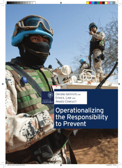 Operationalizing the Responsibility to Prevent