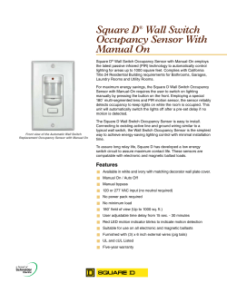 Square D® Wall Switch Occupancy Sensor With