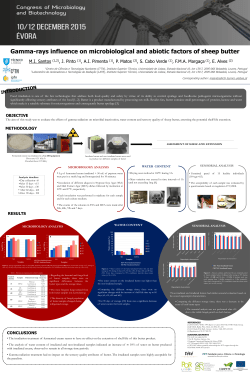 Gamma-rays influence on microbiological and abiotic factors of