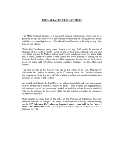 Malta Cultural Institute Presentation