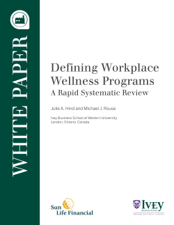 Defining Workplace Wellness Programs | A