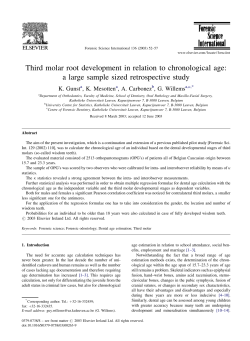 Third molar root development in relation to chronological age: a