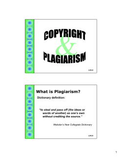 What is Plagiarism? - Santa Rosa Junior College