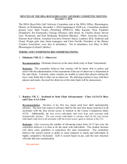 Minutes from December 1, 2010 Meeting