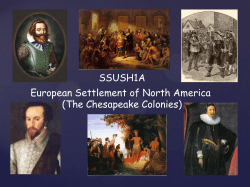 SSUSH1A European Settlement of North America