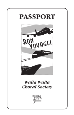 Bon Voyage program - Walla Walla Choral Society