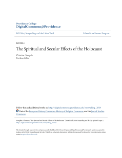 The Spiritual and Secular Effects of the Holocaust