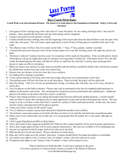 Boys Coach Pitch Rules - Lake Fenton Little League