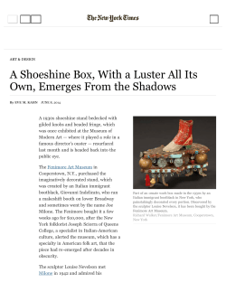 A Shoeshine Box, With a Luster All Its Own, Emerges From the