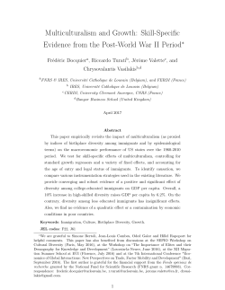 Multiculturalism and Growth: Skill-Specific Evidence from the Post