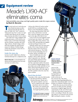 Meade`s LX90-ACF eliminates coma