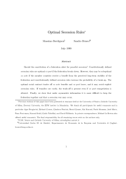 Optimal Secession Rules!