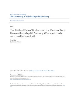 The Battle of Fallen Timbers and the Treaty of Fort Greeneville : why