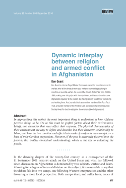 Dynamic interplay between religion and armed conflict in Afghanistan