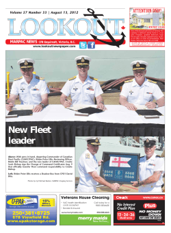 New Fleet leader - Lookout Newspaper
