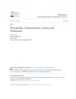 Dyscalculia: Characteristics, Causes, and Treatments
