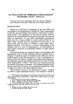 Evaluation of Nebraska`s Impeachment Standard