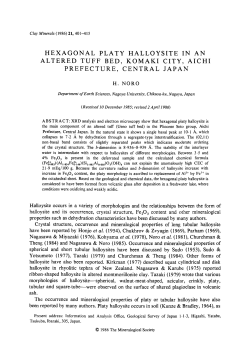 hexagonal platy halloysite in an altered tuff bed, komaki city, aichi