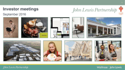 JLP Half Year 2016 Debt Investor Presentation