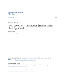 ENG 2009G-051: Literature and Human Values - The Keep