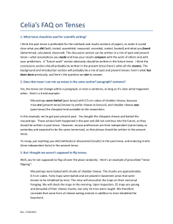 Celia`s FAQ on Tenses