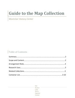 Guide to the Map Collection - Montclair Historical Society