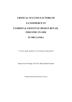 critical success factors of e-commerce in fashion - R