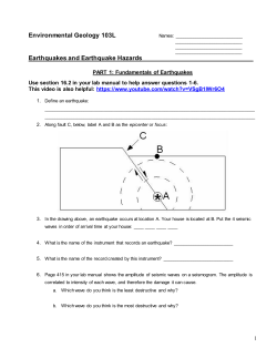 Environmental Geology 103 Lab