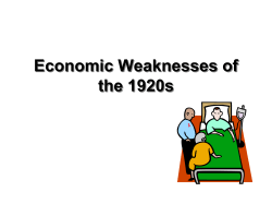 Causes of the Great Depression Notes