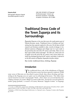 Tradicijsko odijevanje u Županji i okolici