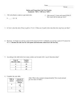 Period_________ Ratios and Proportions Unit Test