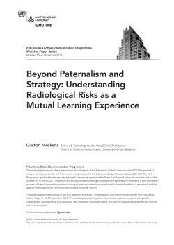 Understanding Radiological Risks as a Mutual Learning Experience