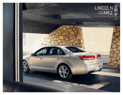 2012 Lincoln MKZ Brochure