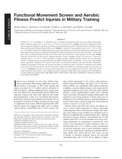 Functional Movement Screen and Aerobic Fitness Predict Injuries in